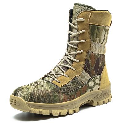 China Dropshipping Custom Logo Autumn Men's Round Combat Tactical Boot Lightweight Shoes Slip Resistant Outdoor Climbing Shoes for sale