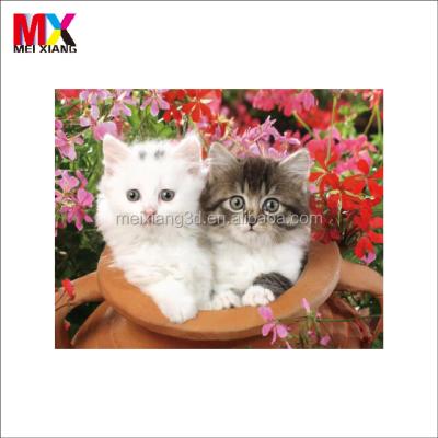 China Holiday decoration & 3d poster 5d poster 5d animal lenticular animal gift poster 3d beautiful beautiful animal lenticular for sale