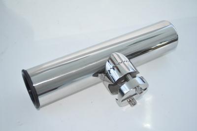 China Stainless Steel Fishing Rod Holder Adjustable Clamp-on Rail Mount for sale