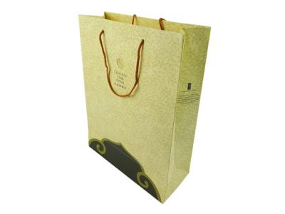 China OEM Printing Factory Yellow Color Custom Design Paper Bags Customized Logo Printed Cardboard Material Shopping Bag for sale