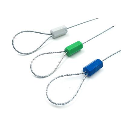 China Industry stainless steel length logo cable lock seals imca adjustable metal customized trailer security silicon ties strap for sale