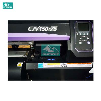 China Shops High Speed Used Mimaki Eco Printer CJV150-75 Solvent Printing And Cutter With DX7 Printhead for sale