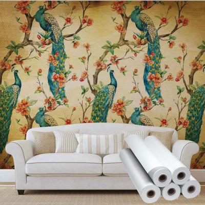 China Plain Wallpaper White Bright Wall Fabric Roll Silk Fabric Wallpaper For Eco Solvent Uv Latex Print for sale