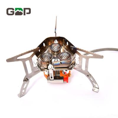 China Stainless Steel Shead Proof Outdoor Picnic Stove Portable Folding Survival Stove for sale