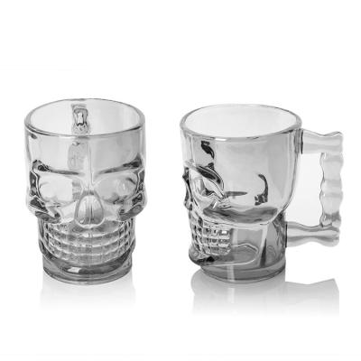 China Viable Home Gift Box Skull Wine Skull 385ml Glass Empty Glass Cup Everyday Small MOQ for sale