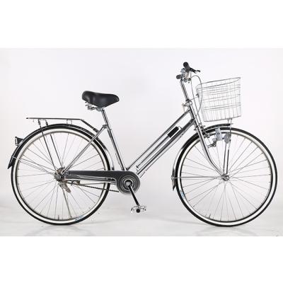China Hot Selling Japanese Style Double Stainless Steel 26 Inch Reclined Single Speed Bicycle Recreational Model City Bike In China en venta