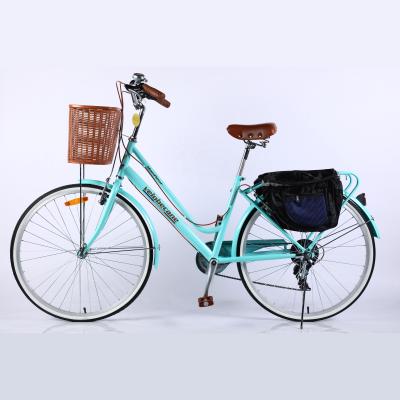 China New Model 26 Inch Steel Frame City Bike Single Speed Women's Steel en venta