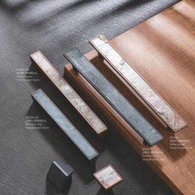 China Modern high-grade skin friendly hand feeling of Asian people's favorite living room closet bedroom cabinet fabric mosaic handle for sale