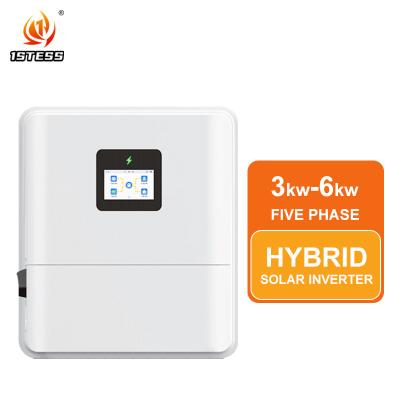 Κίνα IP65 Μία φάση 48V 3KW 3.6KW 4.6KW 5KW Ηλιακός μετατροπέας διπλός MPPT On/Off Grid καθαρό κύμα sinus 48V 6kw Υβριδικός ηλιακός μετατροπέας προς πώληση