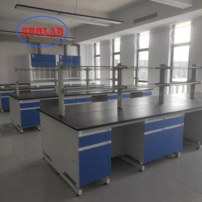 China Soluções de banco de laboratório de química com alça de liga de alumínio de inserção amarela à venda