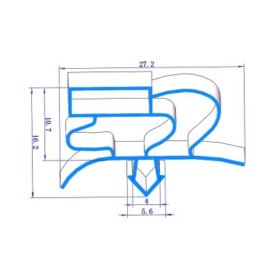 China Gasket for 033 High Quality and High Profile Washing Machine Door Fridge/Refrigerator/Cabinet/High Grade PVC Storage Flexible PVC Material Rubber Gasket for sale