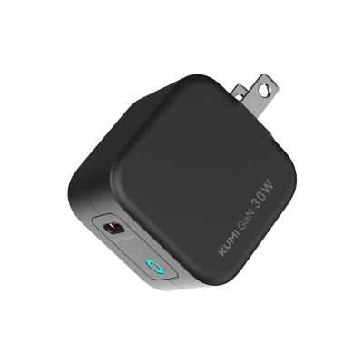 China Universal 2022 New KUMI GaN 30W USA Gallium Nitride Fast Charging Adapter for sale