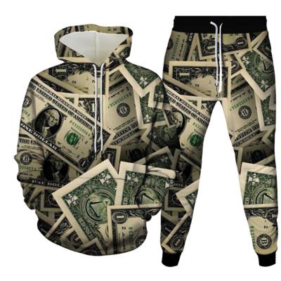 China Sustainable 3D Printed Casual Sports Suit Hooded Men / Women Custom Hoodies for sale