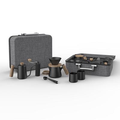 China DDHBA Eva Crate Coffee Tea Maker Gift Travel Set Premium Ceramic Eco-friendly Storage Bag Premium for sale