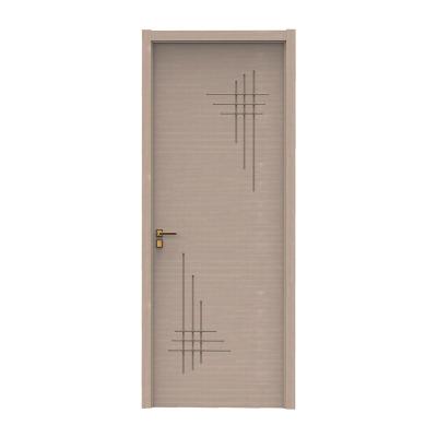 China Brown waterproof villa kitchen PVC interior wooden bathroom door for bedroom hotel doors manufacturer for sale