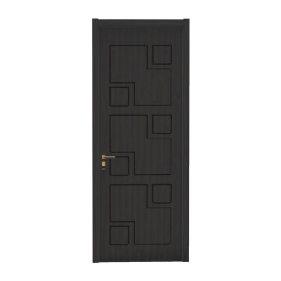 China Modern Wood PVC Entrance Design MDF Door Heat Insulation Part WPC Door Frames Designs Interior Manufacturer for sale