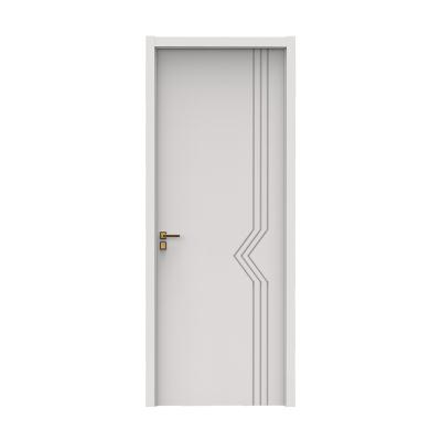 China WPC villa room entry door liner panel bulletproof modern white flush plastic door designs price for sale
