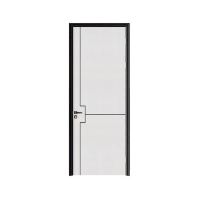 China Customized Black Interior Wood Design Kitchen Hotel WPC Fire Proof PVC Living Room Door Windproof for sale
