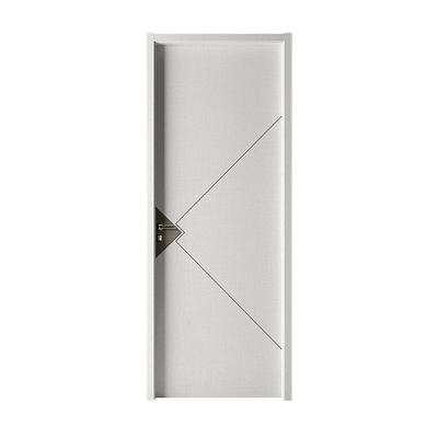 China Modern Interior Fireproof PVC Bedroom Swing Doors WPC Toliet Sound Insulation White House Wood Door Designs for sale