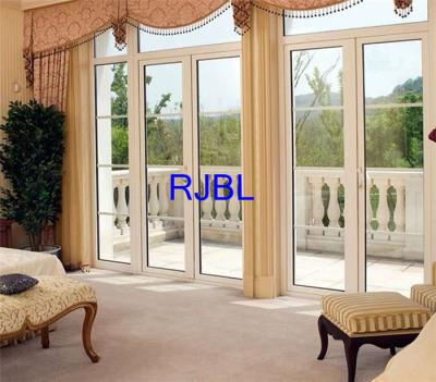 Chine La porte plaquée en aluminium décorative de tissu pour rideaux en bois de pin avec double de verre imperméabilisent à vendre