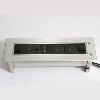 China 180 degree overturn angle motorized flip up socket with button design EK6303 for sale
