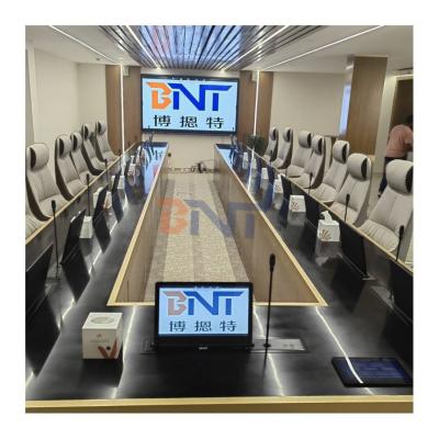 China BNT Full HD Screen Low Price Motorized Retractable Monitor Lift With Mic for Conference System for sale