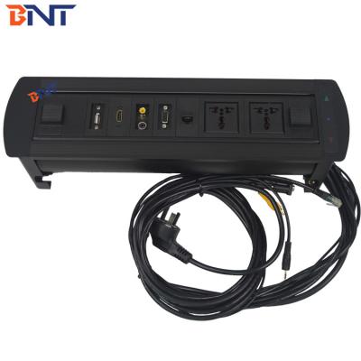 China With 1*HDMI / 1*VGA Configuration Black Desk Flip Up Hidden Socket for sale