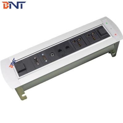 China Rounded Corner 180 Degree Rotating Angle dDesk Flip Up Power Outlet for sale