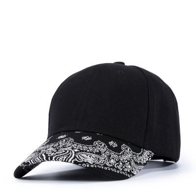 China Custom Character Brand Men Sport Hat Wholesale Paisley Print Sun Visor Baseball Cap For Men And Women for sale