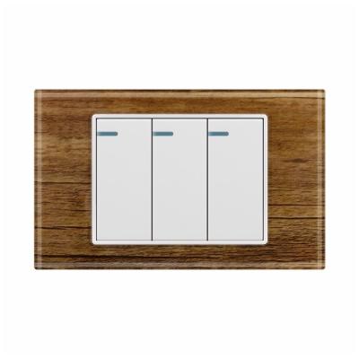 China 3 Gang Wall Switch Triple Switch 3 Way Electrical Switch For Lighting 3AM 118FA- for sale