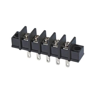 China 8.25mm/0.325' in Pitch PCB Barrier Terminal Block dip 180° with flage 300V/20A With Approve Connector for sale