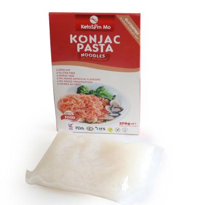 China Gluten Free Amazon Customized Shirataki Noodle Spaghetti 270g Chinese Pure Konjac Zero Card Noodle for sale