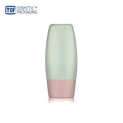 China Sunscree QUARTERBACK-GT50 Inverted Upside Down Empty Custom Refillable Lotion Bottle Small Plastic Squeeze Bottle Sunscreen Cosmetic Bottles 50ml for sale