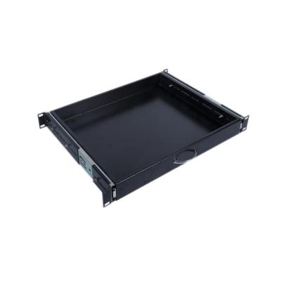 China espesor 1.2 Negro 2U RELF 19 pulgadas Servidor Rack Estante fijo con montaje orejas bandeja ventilada en venta