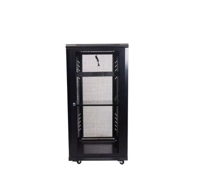 China SPCC Rack de servidor de aço laminado a frio 32U com porta de vidro endurecido e ventilador de resfriamento à venda