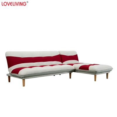 China (Other)Loveliving Sofa Bed/Sofa Cum Bed Home Furniture Wooden Frame Adjustable Fabric Corner for sale