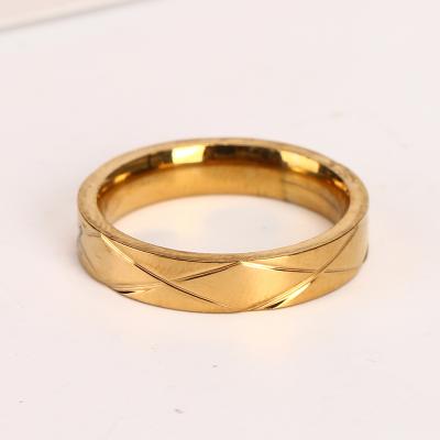China Trendy Trendy 18k Gold Chain Form Ring Gifts Gothic Chunky Cuban Link Rings For Women Men Love Korean Silver Color Rings Jewelry for sale