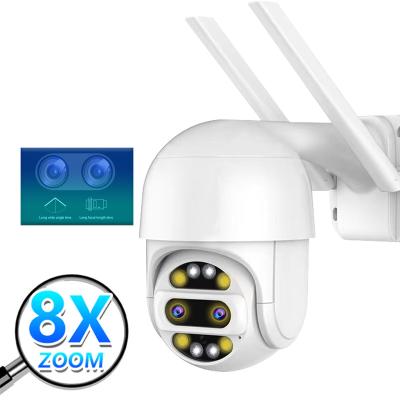 China Human Motion Tracking 4MP WiFi PTZ Camera Speed Dome 8X Zoom Lens Outdoor Double Loop Color Night Vision IP Remote Control Recording Wireless Camera for sale