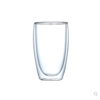 China Factory Price Double Wall Glass Chinese Viable Heat Resistant Transparent Coffee Mug for sale