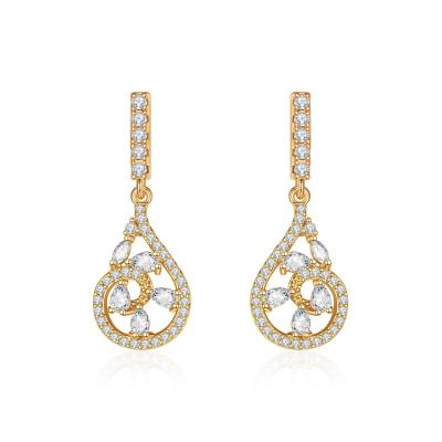 China Environmental Friendly Women's Design Personalized Zircon Inlay Ball Banquet Elegant Match Earrings for sale