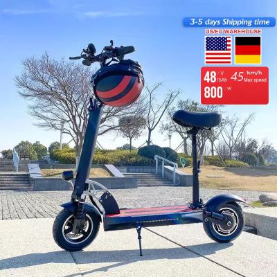 China EU USA Warehouse 10inch Tire Kick Adult E Scooter Better Than G30 MAX Electric Scooter With 800W Motor Max Speed 45KMH for sale