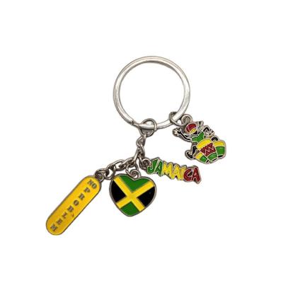 China Metal Custom 3d metal travel souvenir gifts keychain for sale