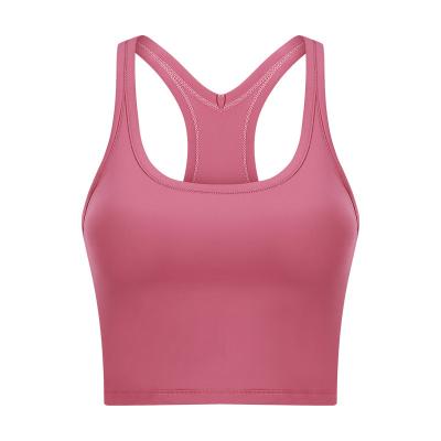 China Running Yoga VestSelf-Culture Autumn Winter Yoga Sports Fitness Breathable U-Back Neckline Beautiful Clothes Top For Women for sale