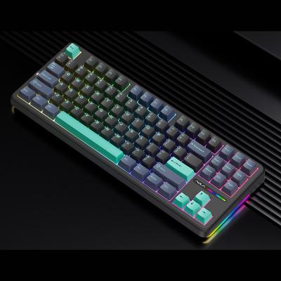 China ALUA F87 gasket structure custom keyboard gaming keyboards DIY RGB backlit 87 keys wireless keyboard No for sale