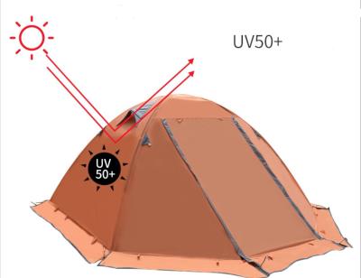 Κίνα 210X180X130cm Πορτοκαλί Αδιάβροχη PU2000mm Επικάλυψη 190T Πολυεστέρα προς πώληση