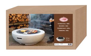 Chine La cuvette de feu en pierre de barbecue de MgO a peint le feu en acier Pit Cool Camping Accessories 59.5X34.5cm à vendre