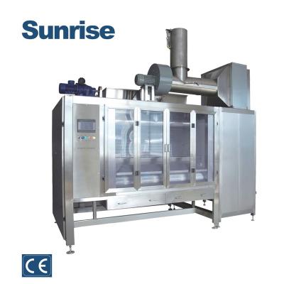 China Full Automatic Snacks Factory SR250 Peanut Nuts Almont Raisin Mylikes Chocolate Belt Coating Machine for sale