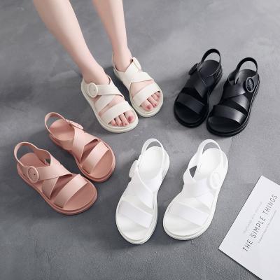 China New Anti-odor summer style women's external use sandals and slippers fashionable shiny flat non-slip ladies for sale