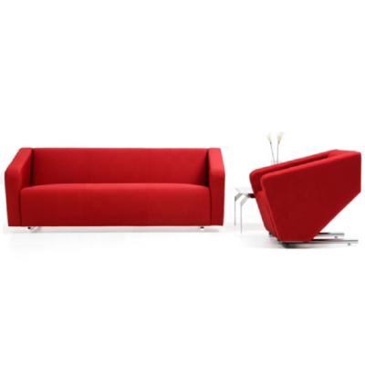 China Modern Red Sofa Design Leather Lounge Office Sofa Adjustable (Height) Office Sofa for sale