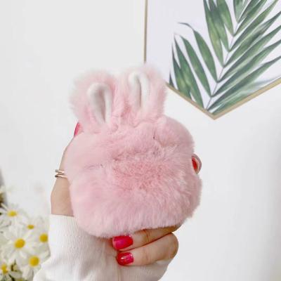 China Cute Winter 3D Rabbit Easy Warm Plush Earphone Protective Earphone Case For Airpods Pro Case for sale